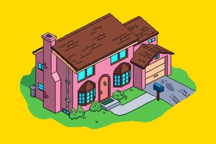 Who owns the brown house in The Simpsons?