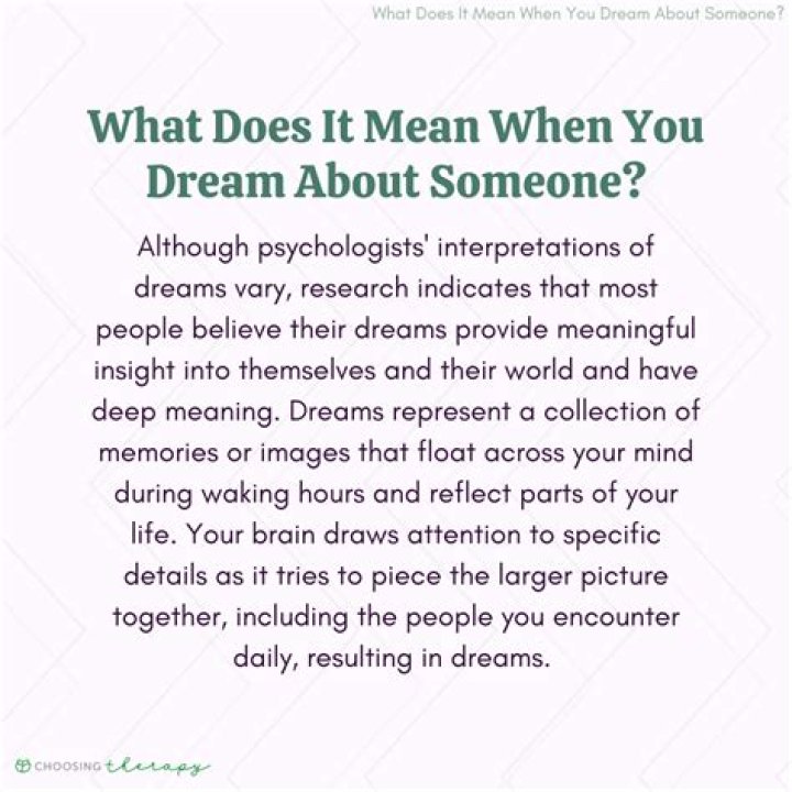 Why am I always dreaming about the same person?