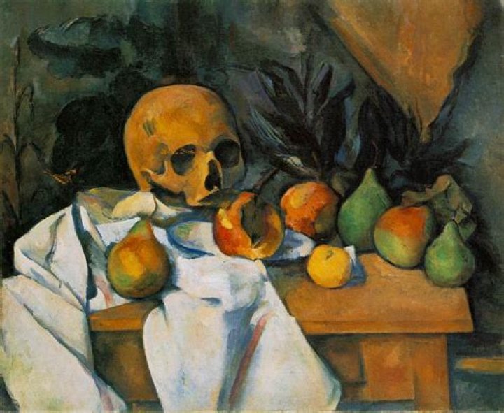 Why did Paul Cezanne paint with the skull?