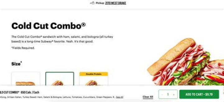 Why did Subway stop selling cold cut combo?