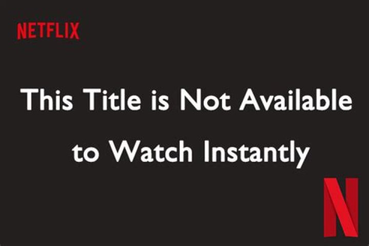 Why does my Netflix say not available to watch instantly?